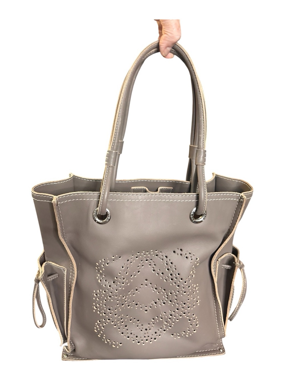 Loewe Anagram Perforated tote